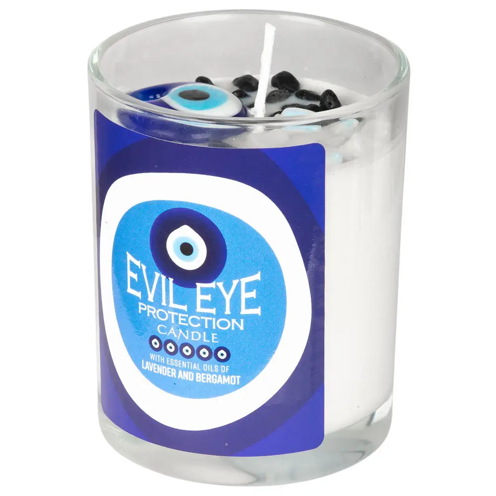Evil Eye Protection- Glass Jar Candle