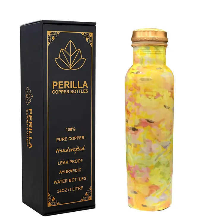 Perilla Home Copper Water Bottle - Assorted colors and patterns