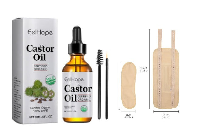 Castor oil with waist and neck wrap belts