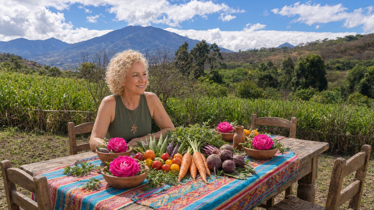 Sanctuary table — harvest and flowers