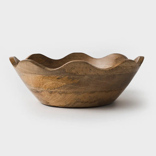 Wooden Bowl- Scalloped