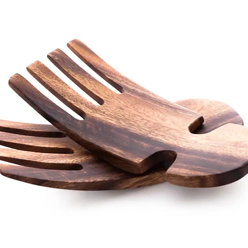 Acacia Wood Salad Hands