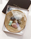 Curated Crystal Hand Woven Basket Curio Set- Home Décor