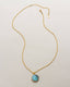 Smooth Sailing Long Medallion Necklace- Labradorite