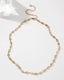 Grid Spectrum CZ Collar Chain Layering Necklace