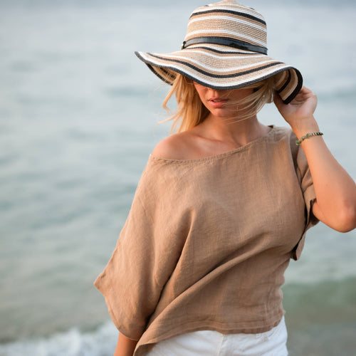 Pure Linen Beige Top