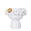 FLOWER HEAD VASE 15x13x14cm *WHITE