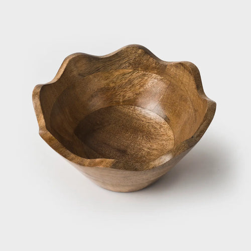 Wooden Bowl- Scalloped