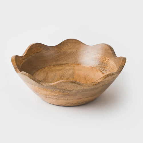 Wooden Bowl- Scalloped