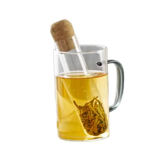 2 Pcs Infuseur de thé en verre résistant à la chaleur, filtre à thé clair,  tube à thé pour suspendre