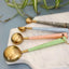 Gibb & Daan - Pastel Colors Measuring Spoon Set - Enameled Handles - Gold Finish