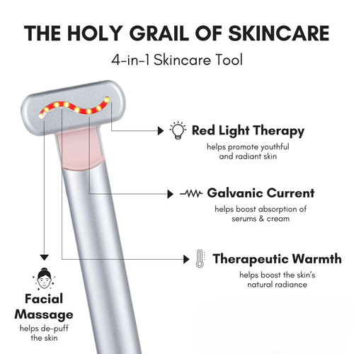 Rejuvenate with our 4-in-1 Revival Wand, your ultimate red LED therapy device for boosting collagen and transforming skin health. Buy now and unleash your most radiant self!