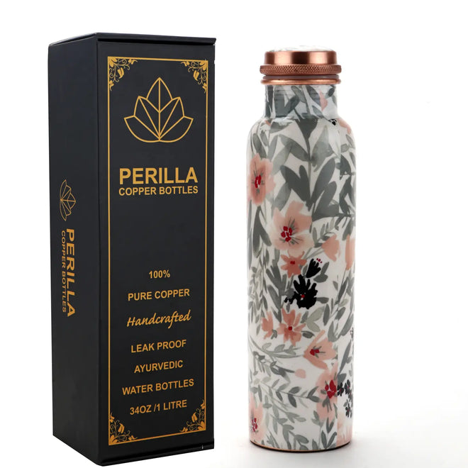 Perilla Home- Pink Flower Copper Bottle (1L)