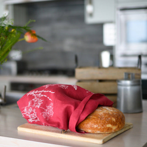 Breathable Linen Bread Bag Garden Design