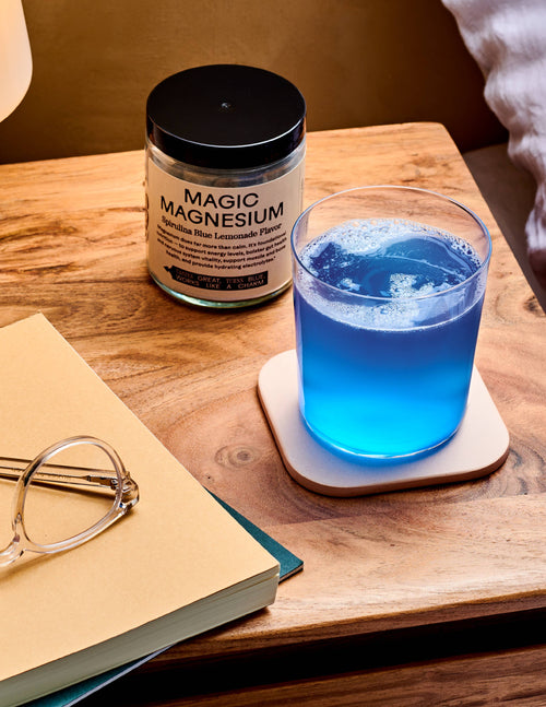 Magic Magnesium- Spirulina Blue Lemonade Beverage / Wooden Spoon Herbs-