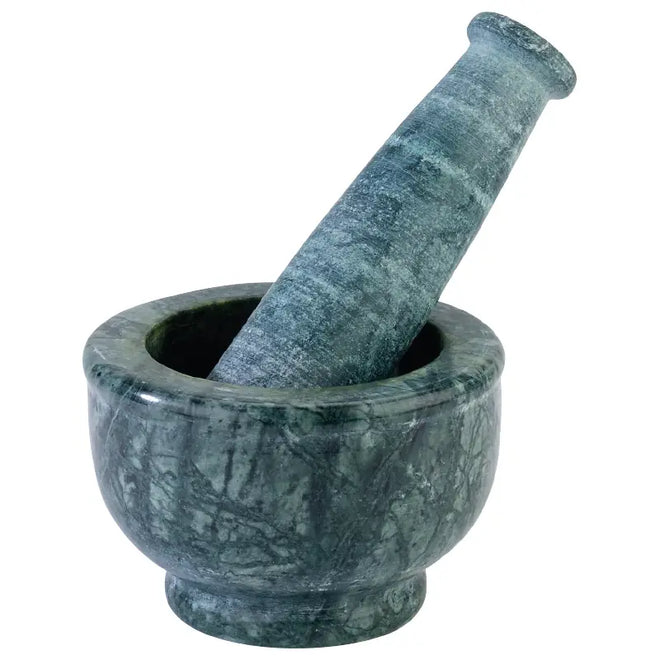 Large Green Marble Mortar & Pestle