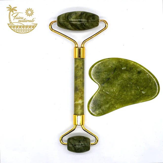 Brazilian Jade Roller and Gus Sha Set