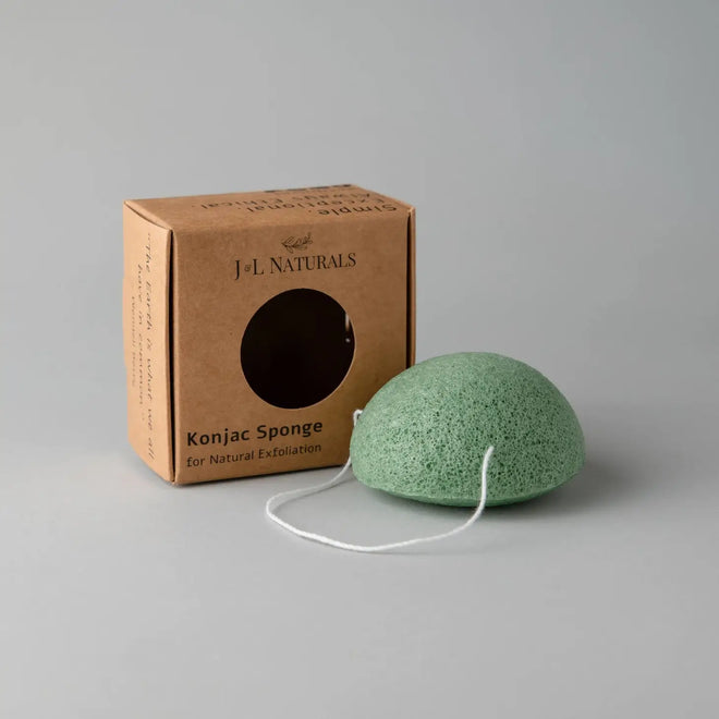 Konjac Green Tea Sponge for cleaning up acne-prone skin