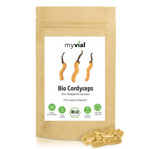 myvial - Organic Cordyceps capsules 120 pieces - Chinese caterpillar mushroom