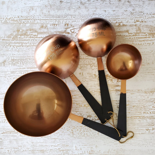 Black & Copper Color Baking Cups -Cooking Measuring Cup set