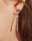 Boucles d'oreilles créoles interchangeables Rayanne - Quartz clair