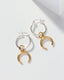 Boucles d'oreilles créoles interchangeables Rayanne - Quartz clair