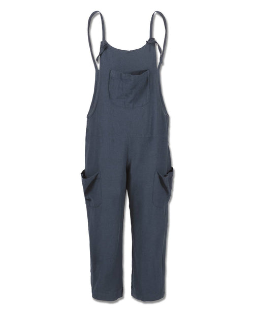 Hemp Viscose Slouchy Overalls - Midnight Romper Jumpsuit