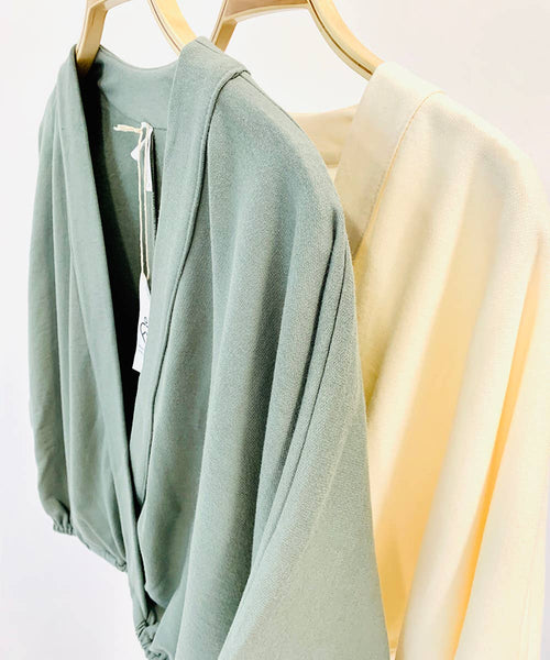 BRUSHED ORGANIC HEMP NEW KIMONO