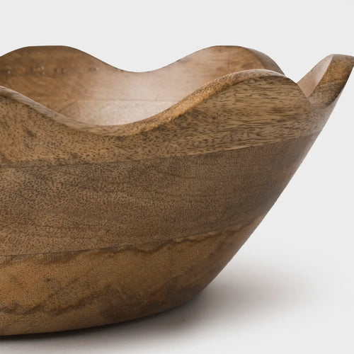 Wooden Bowl- Scalloped