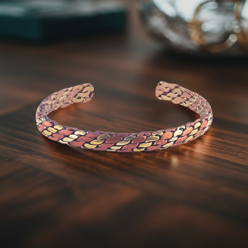 1/4" Copper Brass Braided Cuff