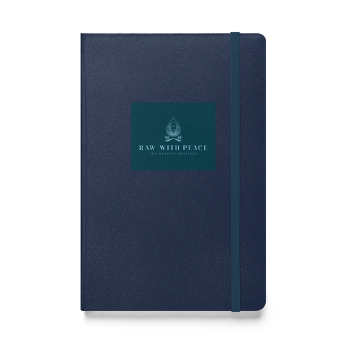 Raw With Peace Logo- Hardcover bound notebook