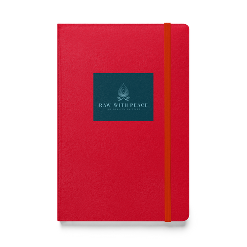 Raw With Peace Logo- Hardcover bound notebook