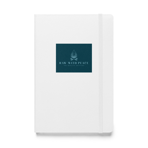 Raw With Peace Logo- Hardcover bound notebook