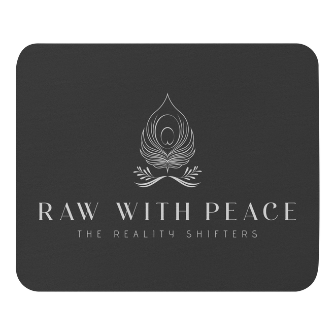 Raw With Peace Logo- Mouse pad