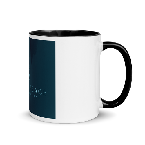 Raw With Peace Logo - Tasse avec couleur à l’intérieur