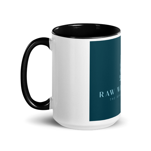 Raw With Peace Logo - Tasse avec couleur à l’intérieur