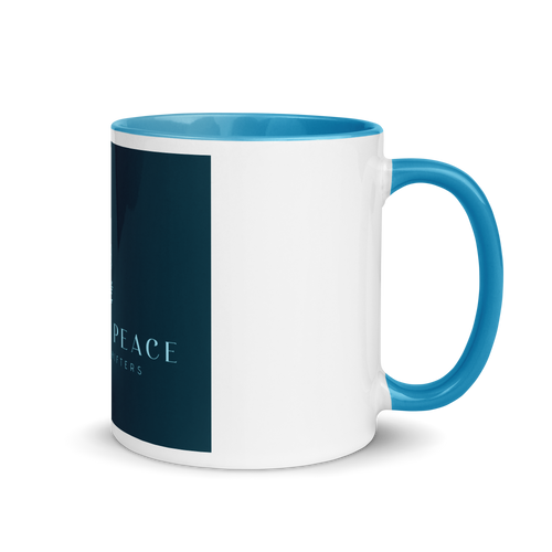 Raw With Peace Logo - Tasse avec couleur à l’intérieur