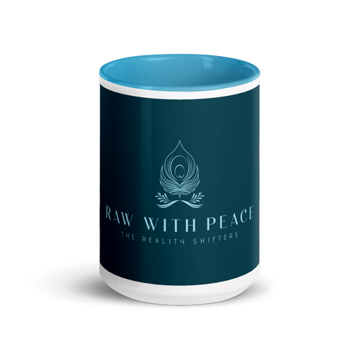 Raw With Peace Logo - Tasse avec couleur à l’intérieur