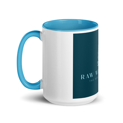 Raw With Peace Logo - Tasse avec couleur à l’intérieur