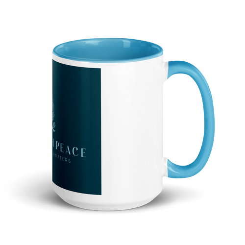 Raw With Peace Logo - Tasse avec couleur à l’intérieur