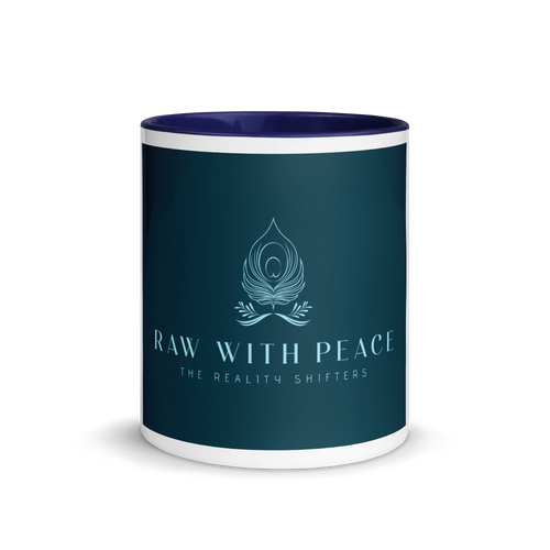 Raw With Peace Logo - Tasse avec couleur à l’intérieur