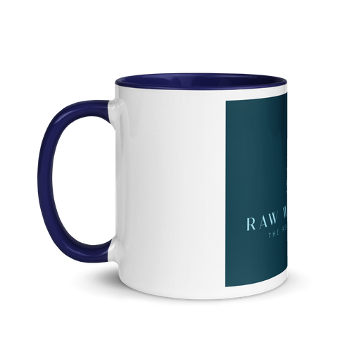 Raw With Peace Logo - Tasse avec couleur à l’intérieur