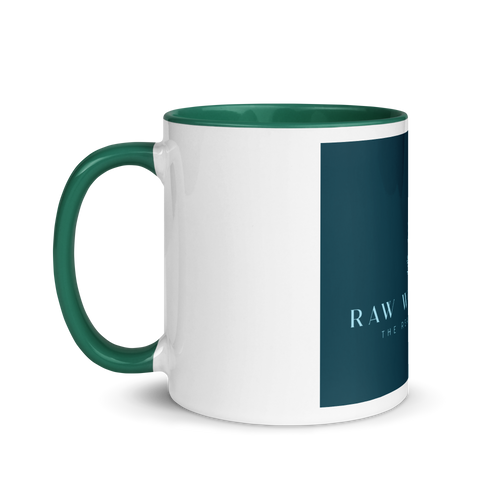 Raw With Peace Logo - Tasse avec couleur à l’intérieur