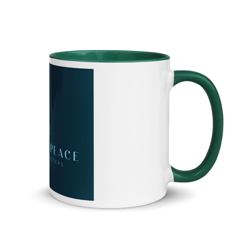 Raw With Peace Logo - Tasse avec couleur à l’intérieur