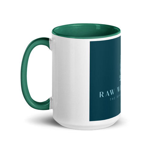 Raw With Peace Logo - Tasse avec couleur à l’intérieur