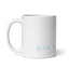 Raw with Peace Logo- White glossy mug