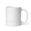 Raw with Peace Logo- White glossy mug