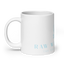 Raw with Peace Logo- White glossy mug