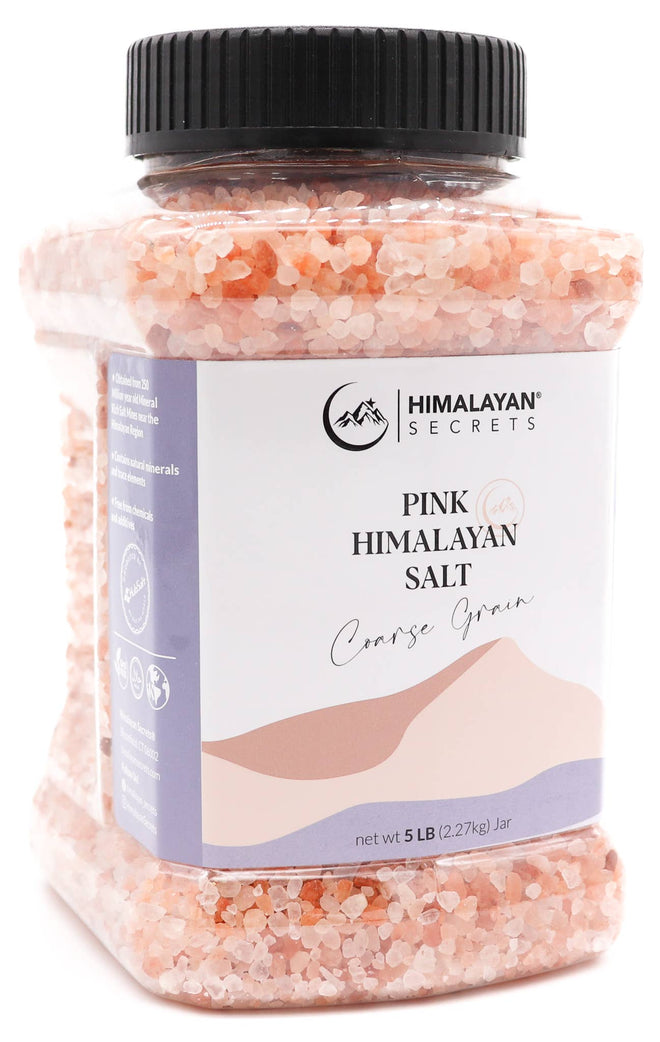 5 LB Jar Edible Himalayan Dark Pink Salt Coarse