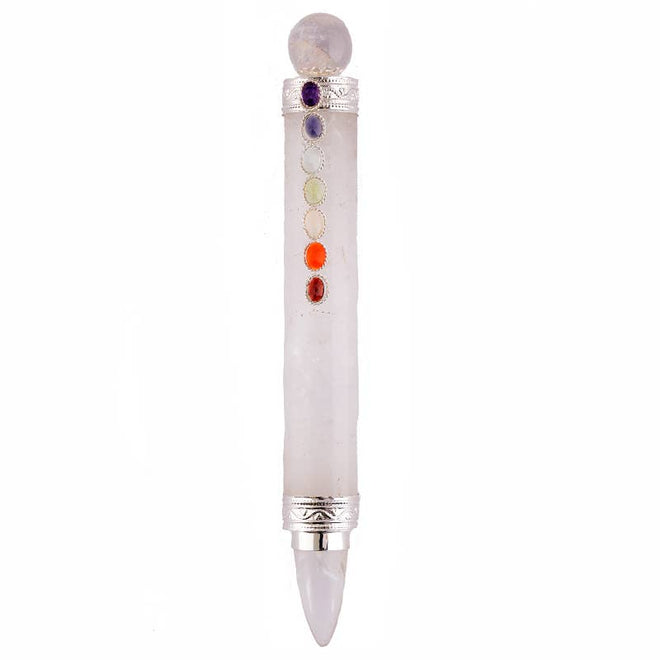 Clear Quartz Chakra Healing Wand for Spiritual Wellness by Benjamin International